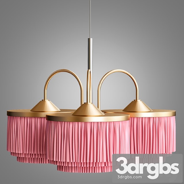 Hans-agne jakobsson silk fringe pendant lamp 3dsmax Download - thumbnail 1