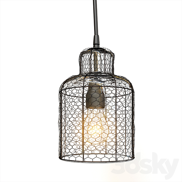 HARLOWE WIRE & GLASS INDOOR_OUTDOOR PENDANT 3DS Max Model - thumbnail 2