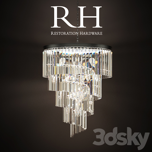 HELIX CHANDELIER chandelier RH 26 ” 3DSMax File - thumbnail 1