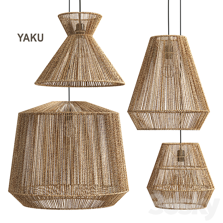 Hemp lamp Yaku LA REDOUTE 3DS Max Model - thumbnail 1