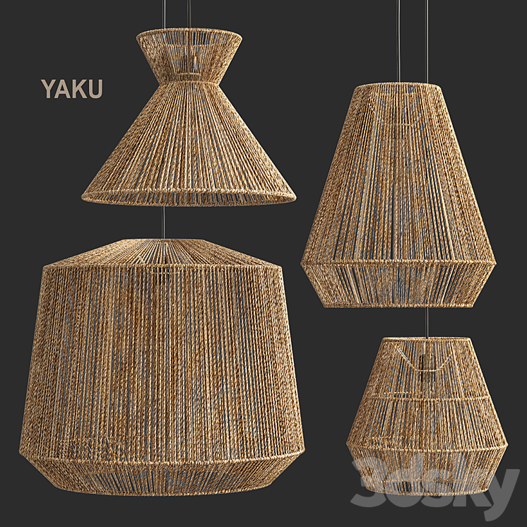 Hemp lamp Yaku LA REDOUTE 3DS Max Model - thumbnail 2