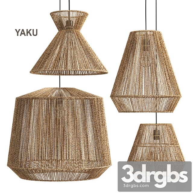 Hemp lamp yaku la redoute - thumbnail 1