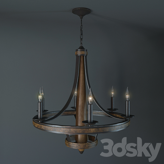 Hinkley Lighting BASTILLE FR41246VBZ 3DS Max Model - thumbnail 1