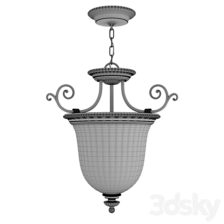 Hinkley Pendant lamp HK-CAMBRIDGE-PS 3DS Max Model - thumbnail 2