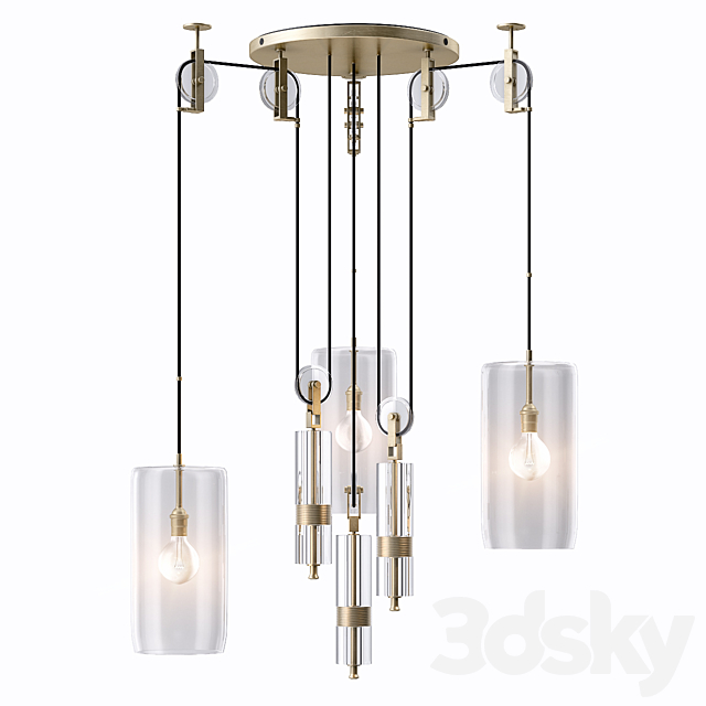 Holly Hunt Counterweight Chandelier 3DSMax File - thumbnail 1