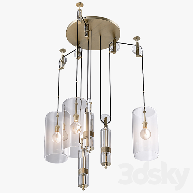 Holly Hunt Counterweight Chandelier 3DSMax File - thumbnail 2