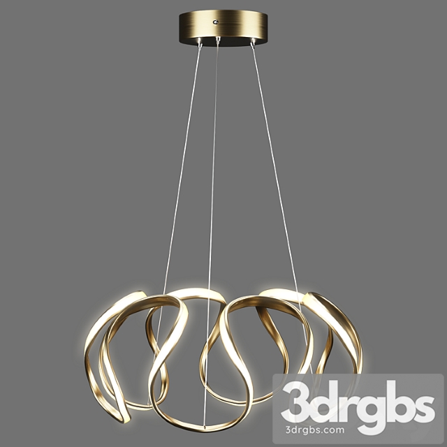 Homary Rola Gold LED Unique Geometric Chandelier Haning Pendant Light 3dsmax Download - thumbnail 1