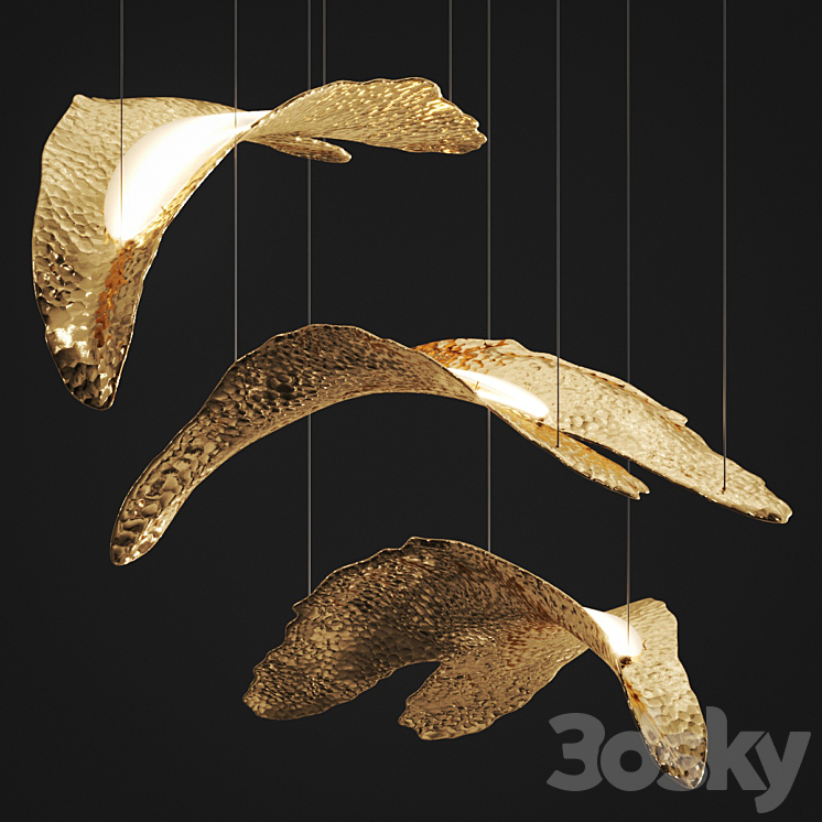 Hommes Leafus Pendant Lamps 3DS Max Model - thumbnail 2