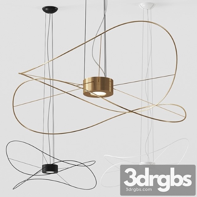 Hoops sp gold 2 by axolight pendant lamp - thumbnail 1