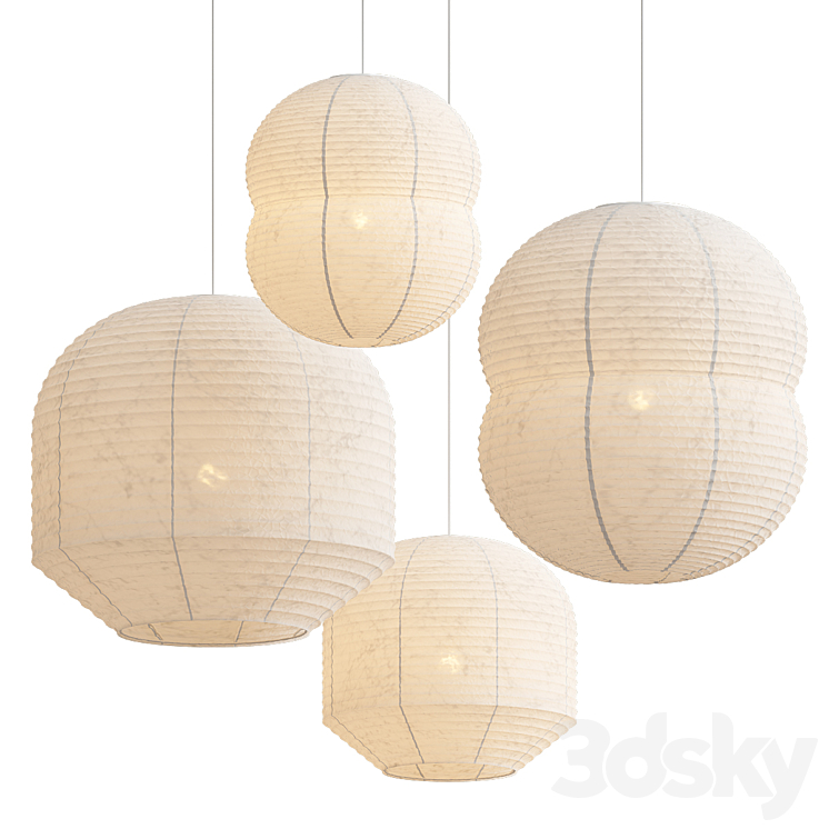 Hotaru Pendant Lanterns 3DS Max Model - thumbnail 1