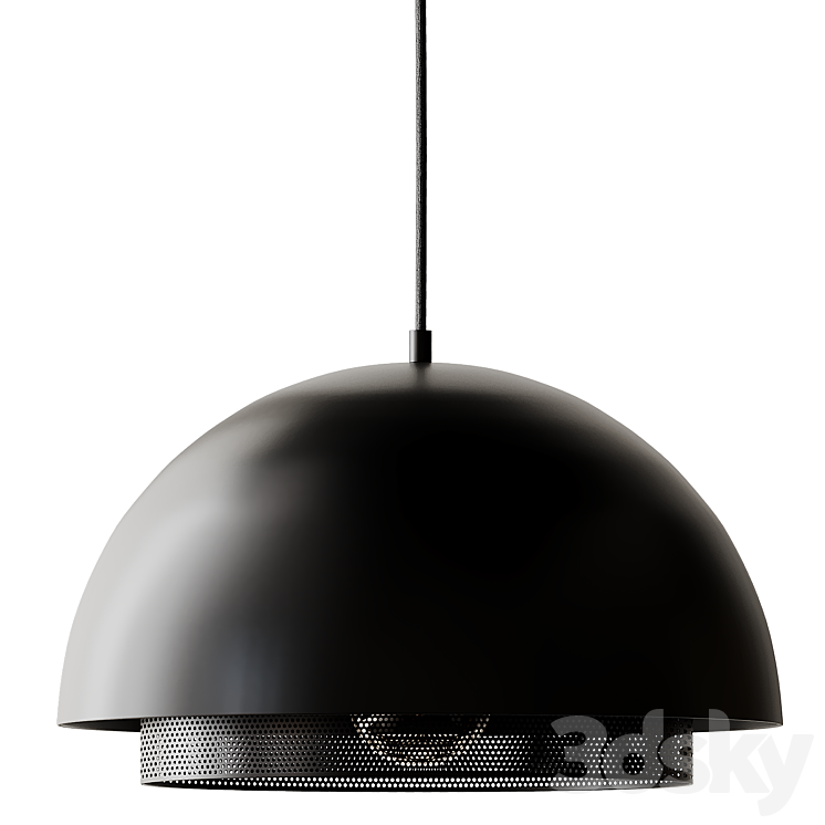 Hübsch ceiling lamp black metal 3DS Max Model - thumbnail 3