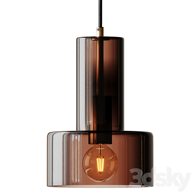 Hubsch Glass Pendant Lamp in Brown 3DS Max Model - thumbnail 1