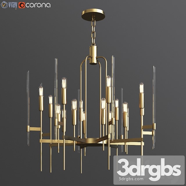 Hudson valley bari chandelier 3dsmax Download - thumbnail 1