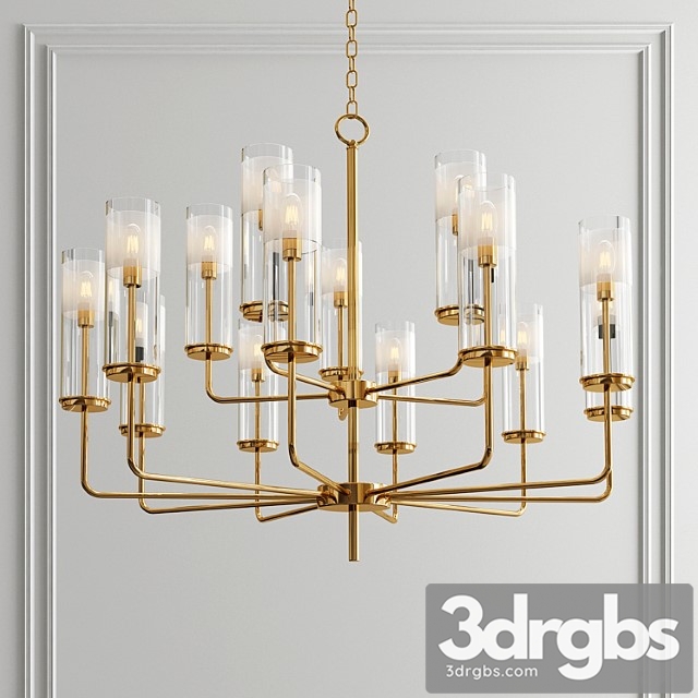 Hudson Valley Wentworth Brass Chandelier 3dsmax Download - thumbnail 1