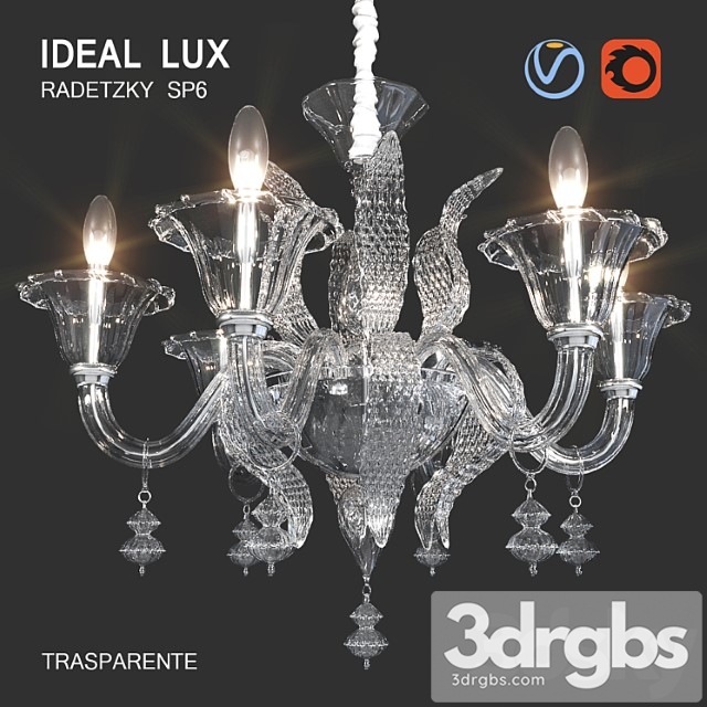 Ideal lux radetzky sp6 3dsmax Download - thumbnail 1