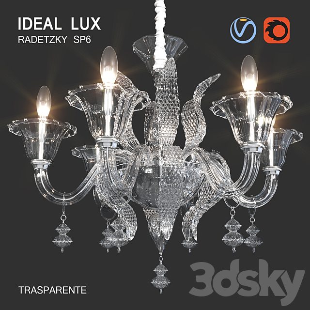 Ideal Lux RADETZKY SP6 3DSMax File - thumbnail 1