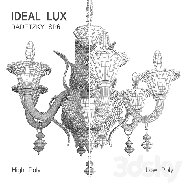 Ideal Lux RADETZKY SP6 3DSMax File - thumbnail 3