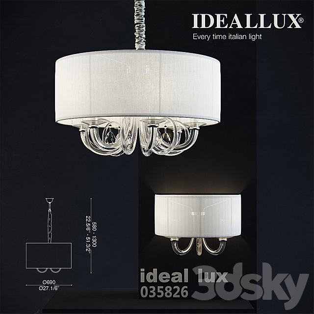 Ideal Lux – Swan 035 826 SP6 3DS Max Model - thumbnail 1