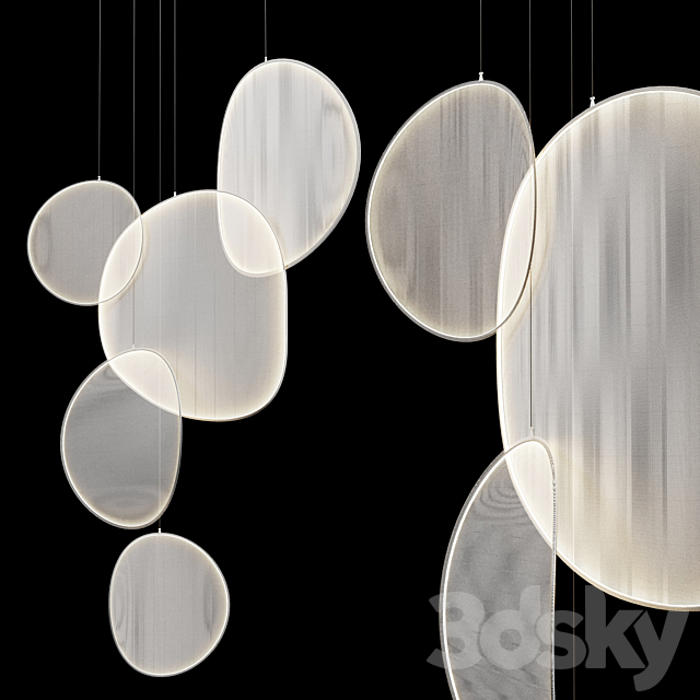 iiii 09 led fabric pendant lamp 3ds Max - thumbnail 1