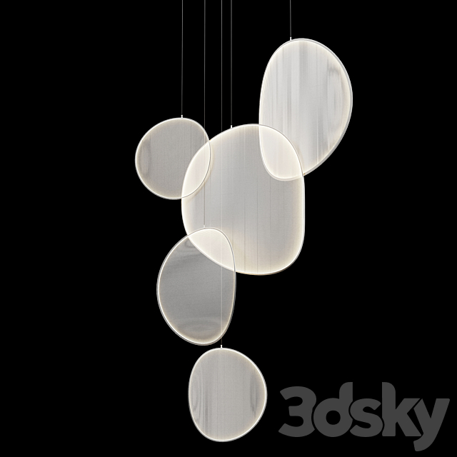 iiii 09 led fabric pendant lamp 3ds Max - thumbnail 2