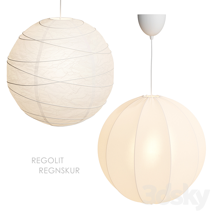 IKEA REGOLIT \/ REGNSKUR Pendant lamp 3DS Max Model - thumbnail 1