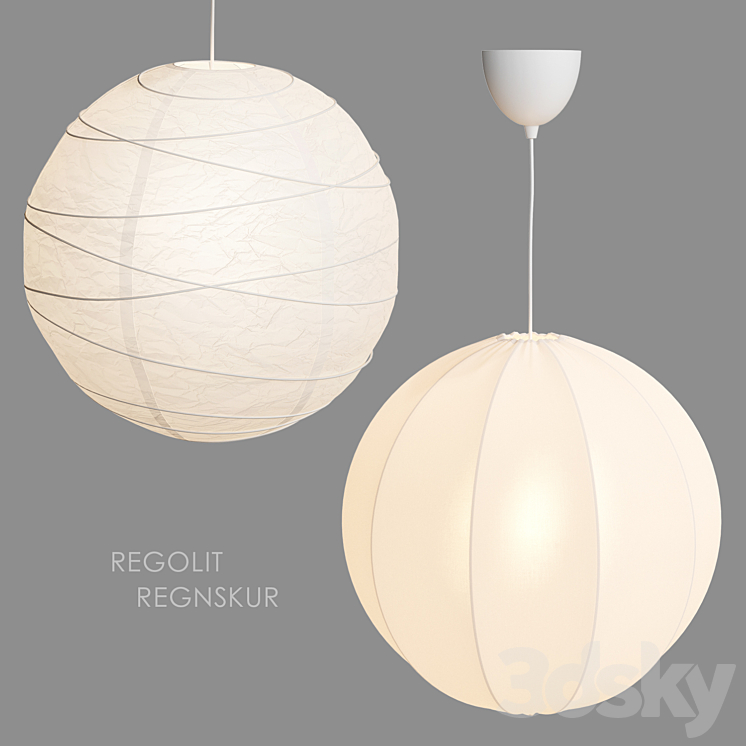 IKEA REGOLIT \/ REGNSKUR Pendant lamp 3DS Max Model - thumbnail 2