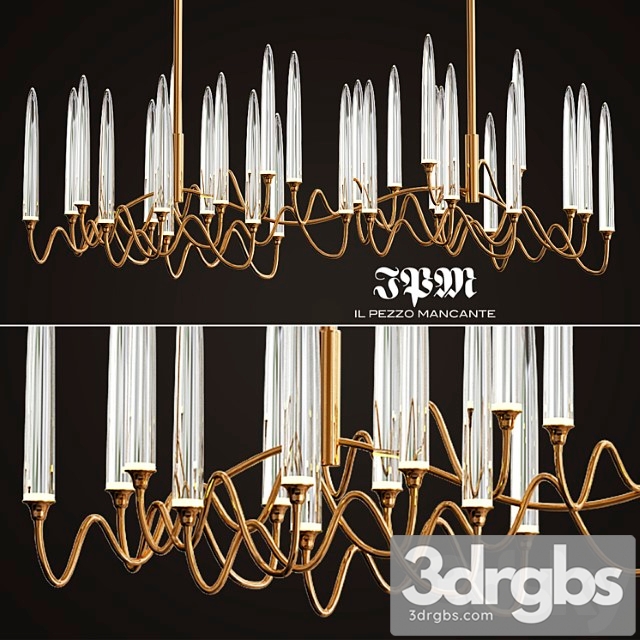 Il pezzo 3 long chandelier 3dsmax Download - thumbnail 1