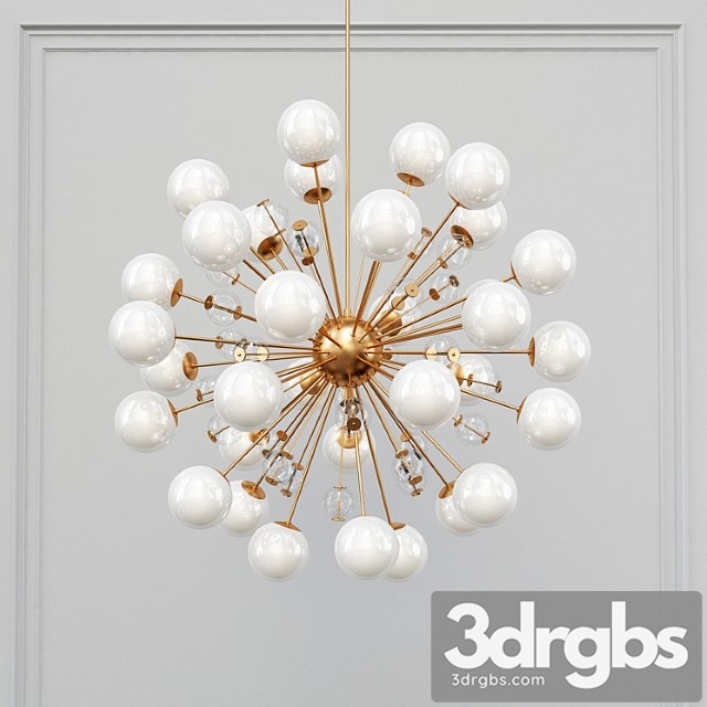 Impressive sputnik style italian chandelier - thumbnail 1