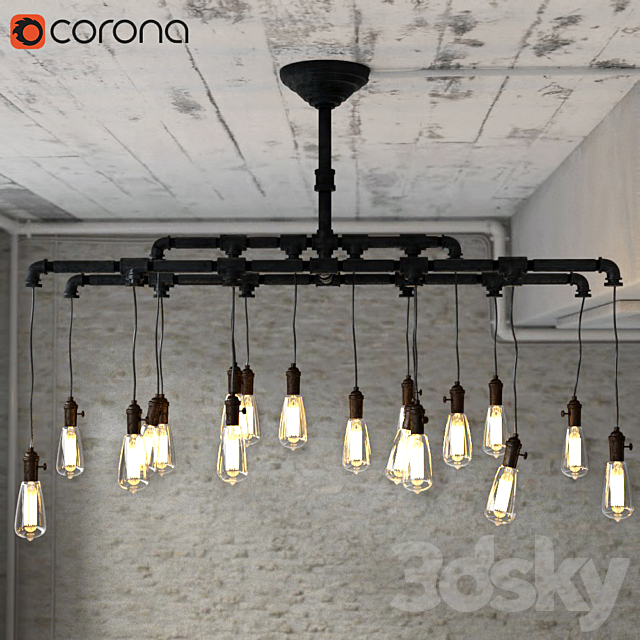 Industrial Chandelier 3DSMax File - thumbnail 1