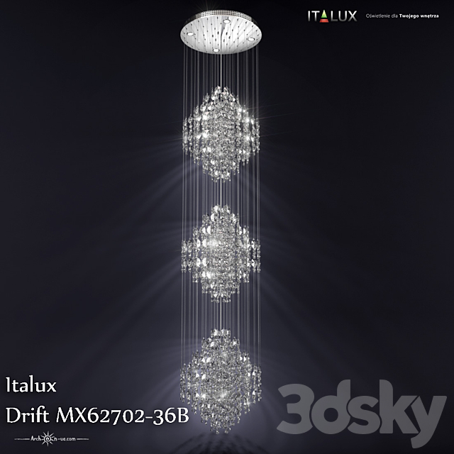 Italux Drift MD62702-36B 3DSMax File - thumbnail 1