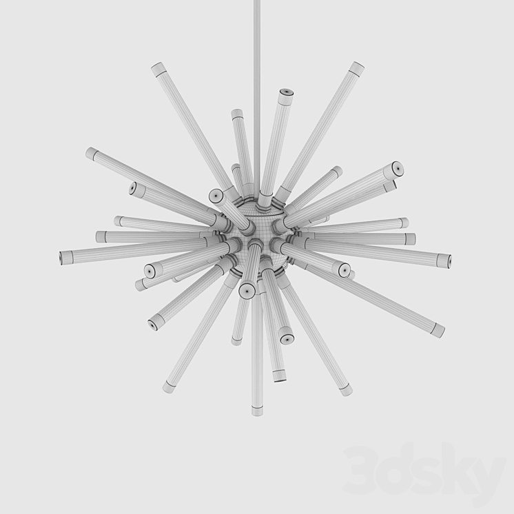 JACQUES SPUTNIK CHANDELIER BY JONATHAN ADLER 3DS Max Model - thumbnail 2