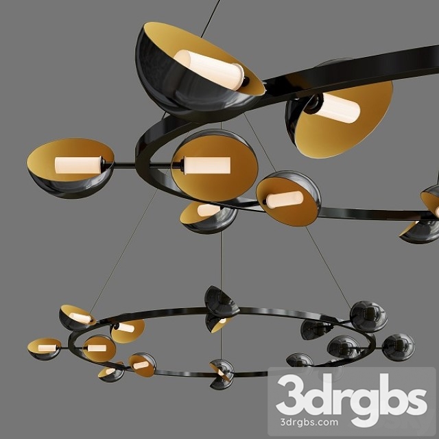 JBS Avion Round 16 Light Chandelier 3dsmax Download - thumbnail 1