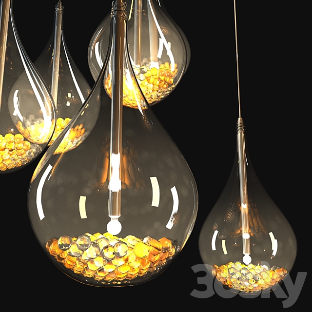 john lewis sebastian 7 light drop ceiling light 3DSMax File - thumbnail 2