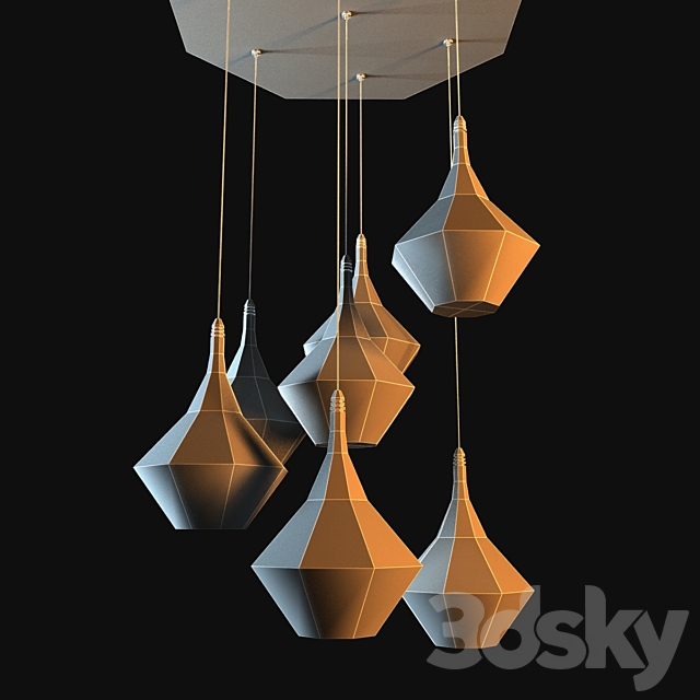 john lewis sebastian 7 light drop ceiling light 3DSMax File - thumbnail 3