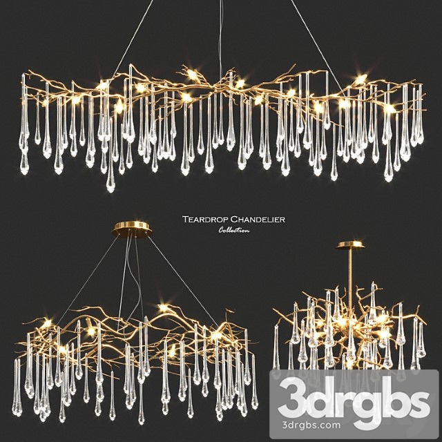 John-richard teardrop chandelier collection - thumbnail 1