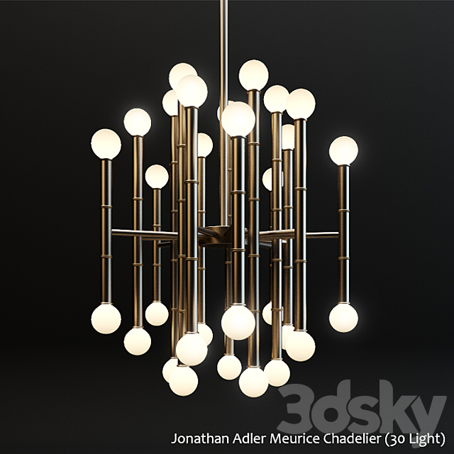 Jonathan Adler Meurice Chandelier (30 Light) 3DSMax File - thumbnail 1