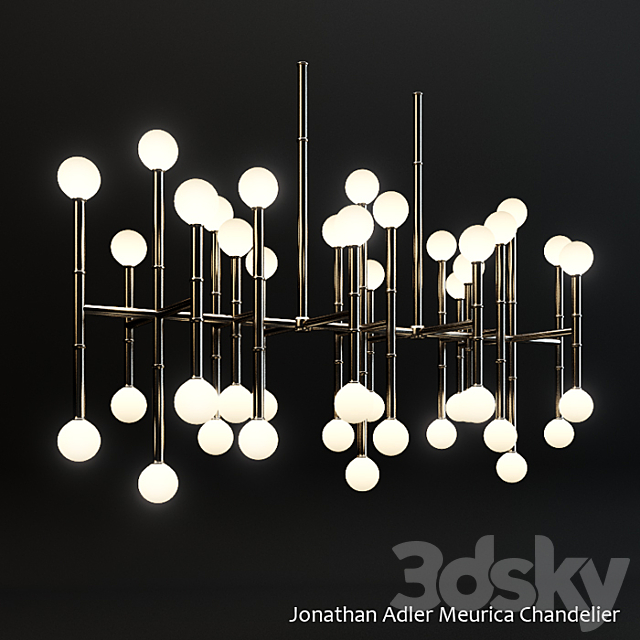 Jonathan Adler Meurice Chandelier 3DSMax File - thumbnail 1