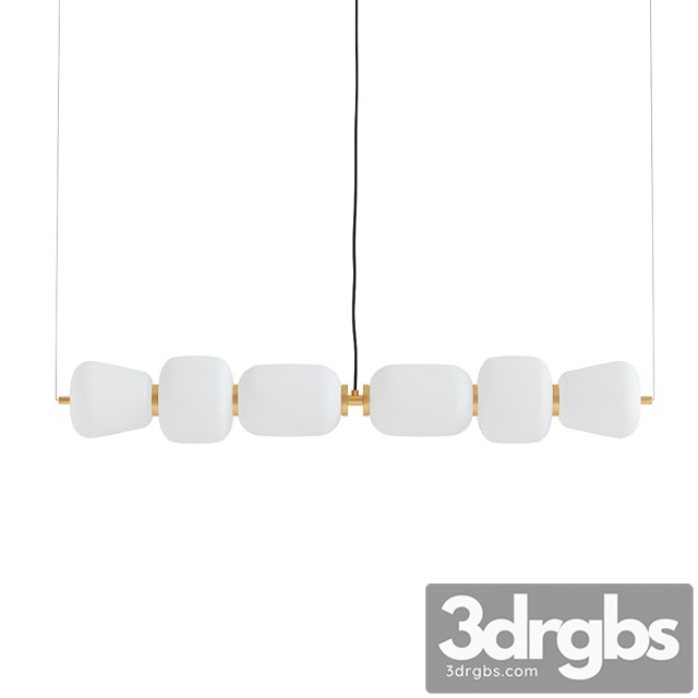 Kace 2 light kitchen island linear pendant - thumbnail 1