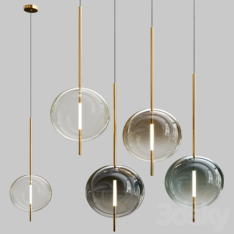 Kandinsky Pendant Lamp BY Broberg 3DS Max Model - thumbnail 2