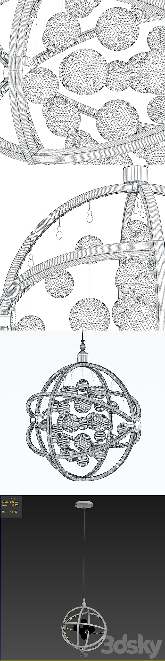 KARE _ Pendant Lamp Universum Copper LED 3DSMax File - thumbnail 3