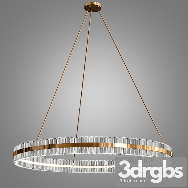 Kash Curve Baguette Chandelier 3dsmax Download - thumbnail 1