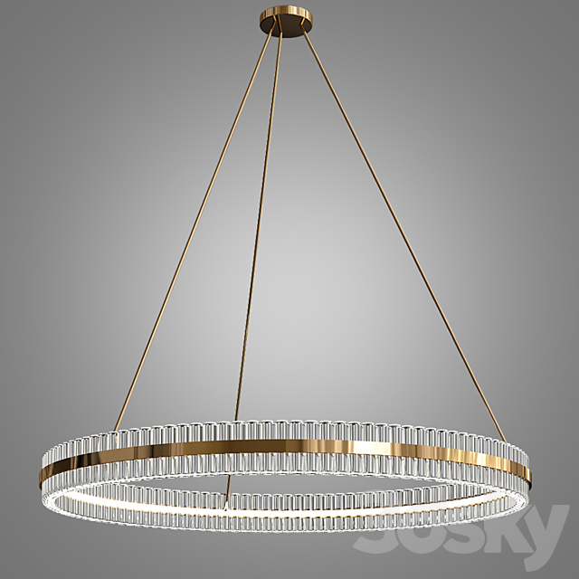 Kash Curve Baguette Chandelier 3DSMax File - thumbnail 1