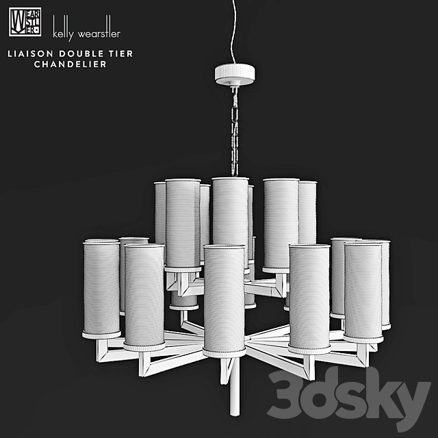 Kelly Wearstler Liaison Double Tier Chandelier 3DSMax File - thumbnail 3