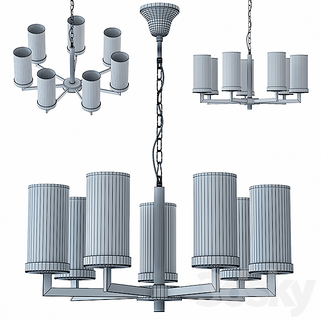 Kelly Wearstler LIAISON ONE-TIER Chandelier 7 3DS Max Model - thumbnail 3