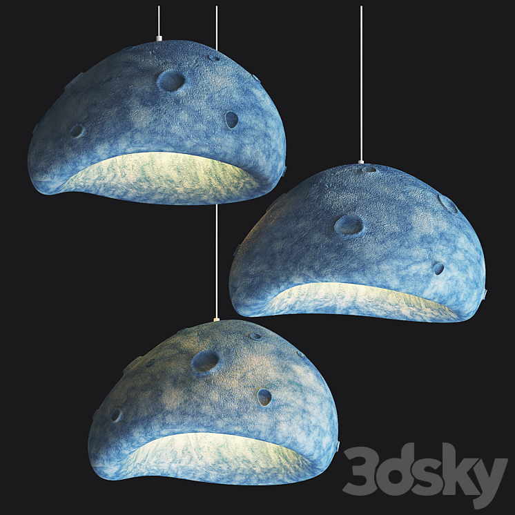 Khmara Moon Pendant Lamp 3DS Max Model - thumbnail 2