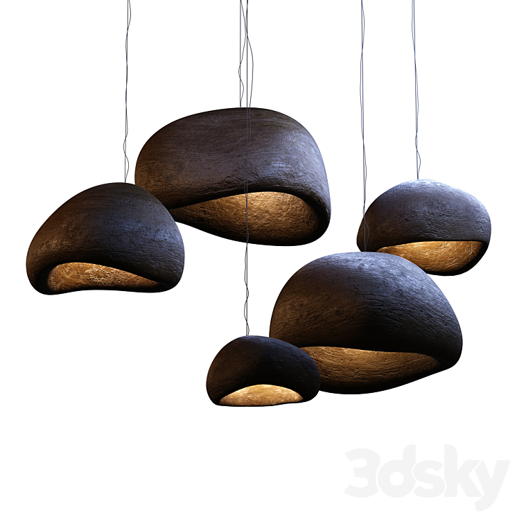 KHMARA Pendant Lamp Set 01 DrCG 3DS Max Model - thumbnail 2