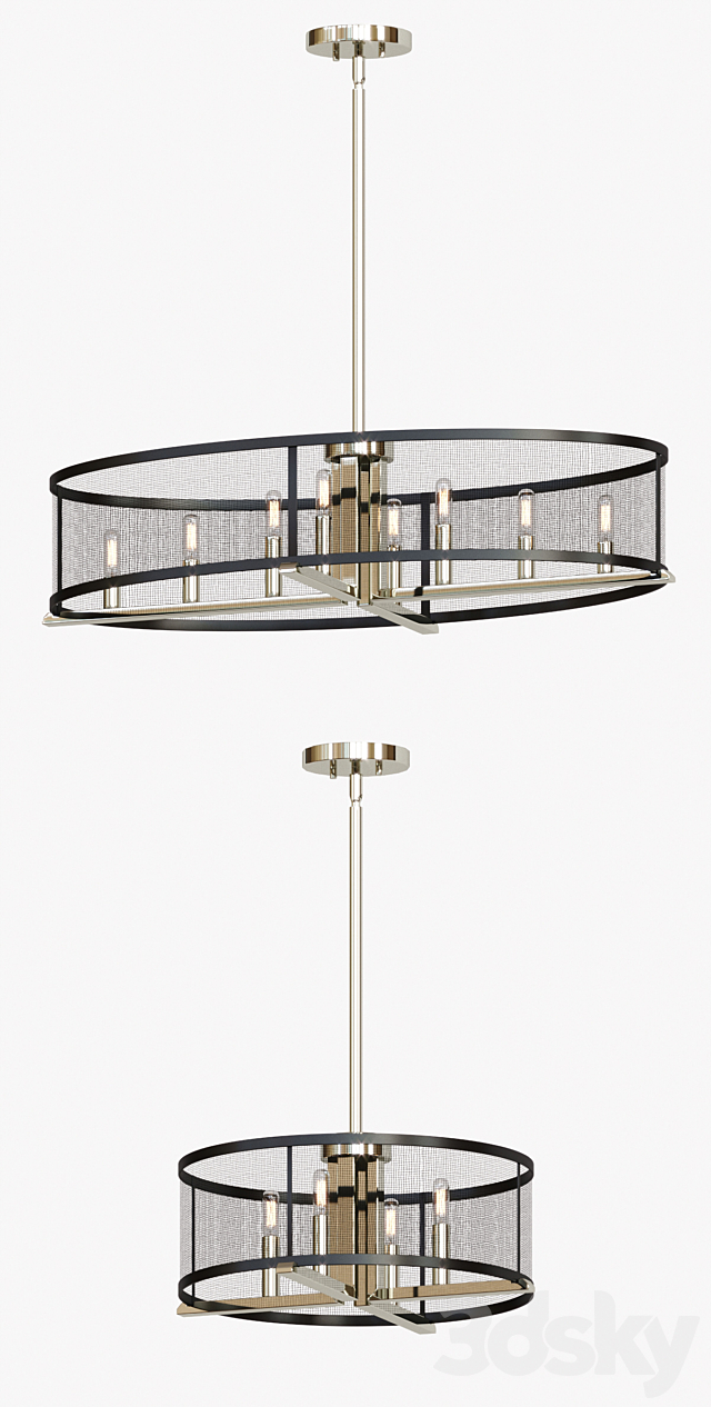 Kichler Chandelier 3DS Max Model - thumbnail 2