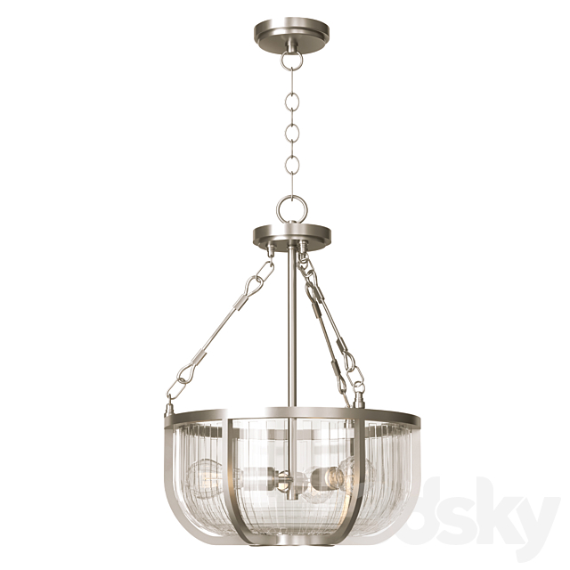 Kichler Pendant lamp QN-ROUX3-BN 3ds Max - thumbnail 1