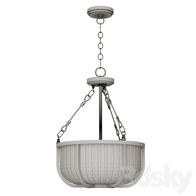 Kichler Pendant lamp QN-ROUX3-BN 3ds Max - thumbnail 2