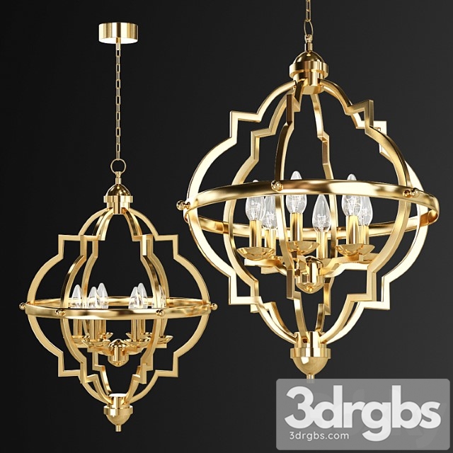 Kira home capistrano 28 rustic chandelier, warm brass - thumbnail 1